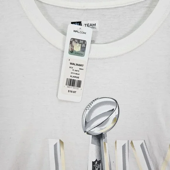NWT NFL Team Apparel Super Bowl Liv Miami 02.02.20 Football Mens Sz XL White Tee - Picture 7 of 10
